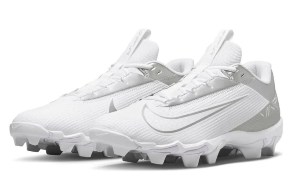 Nike Mens Vapor Edge Shark 2 Football Cleats Size 13 EU 47.5 Silver White EUC